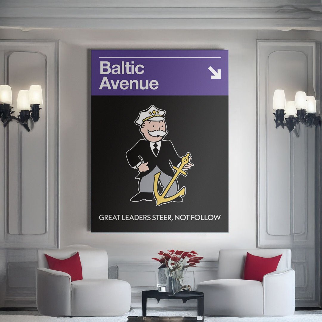 Baltic Avenue Sign motivational canvas wall art