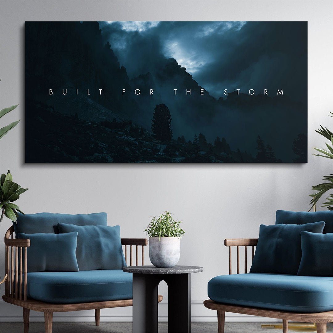 Built for the Storm motivational canvas wall art