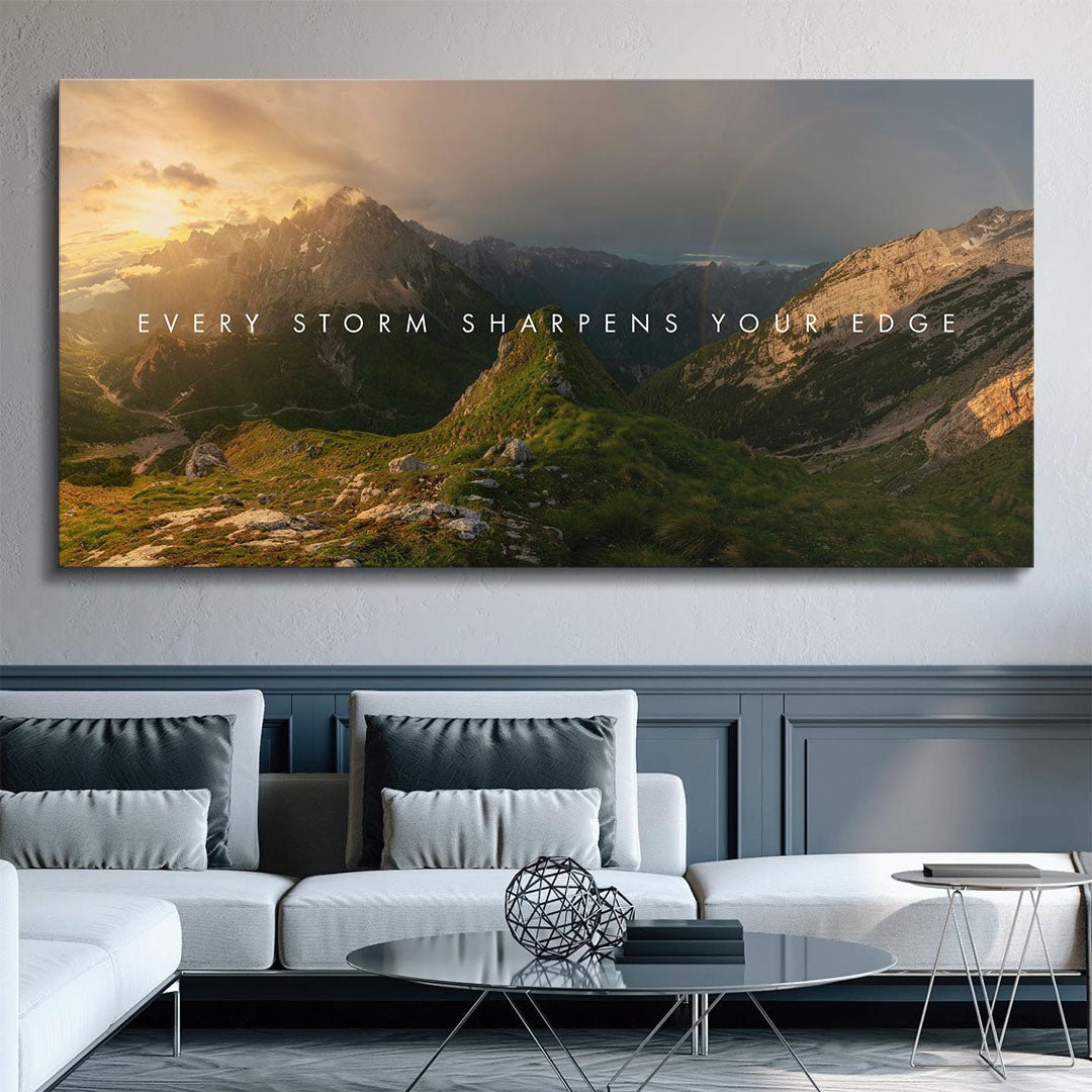 Every Storm Sharpens Your Edge canvas wall art