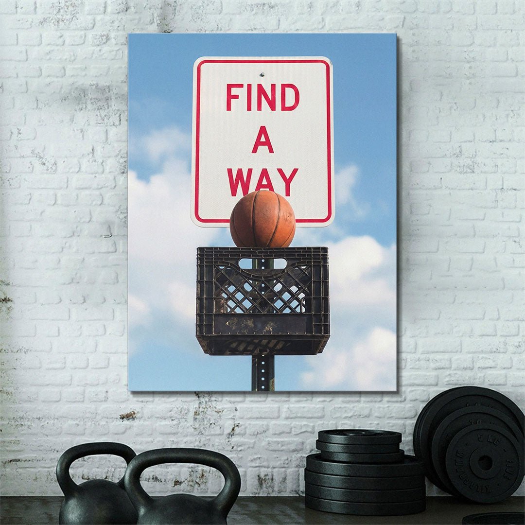 Find A Way (Milk Crate) canvas wall art