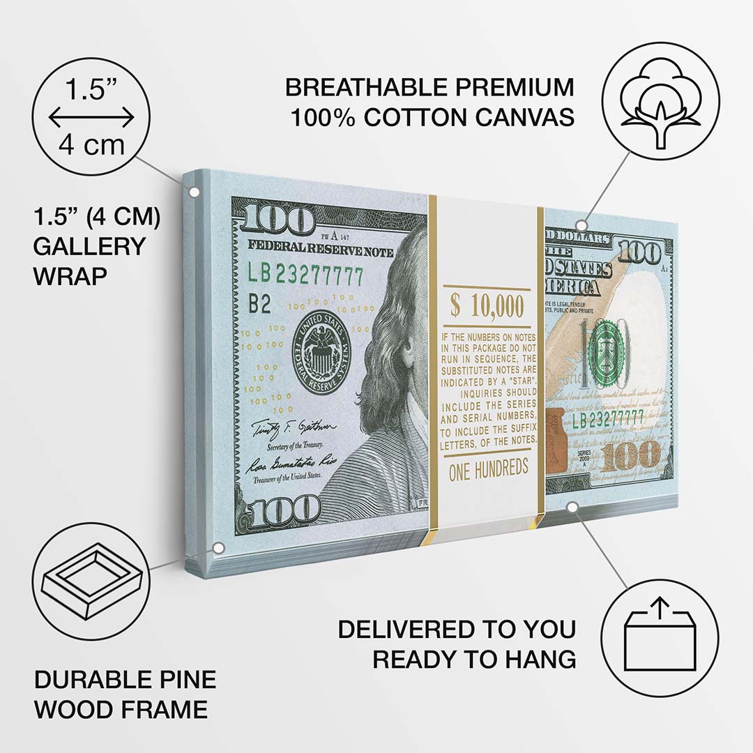 Gold Stack (Dollar Edition) canvas art
