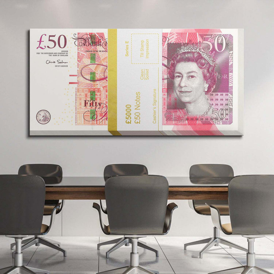 Gold Stack (Pound Edition) canvas wall art