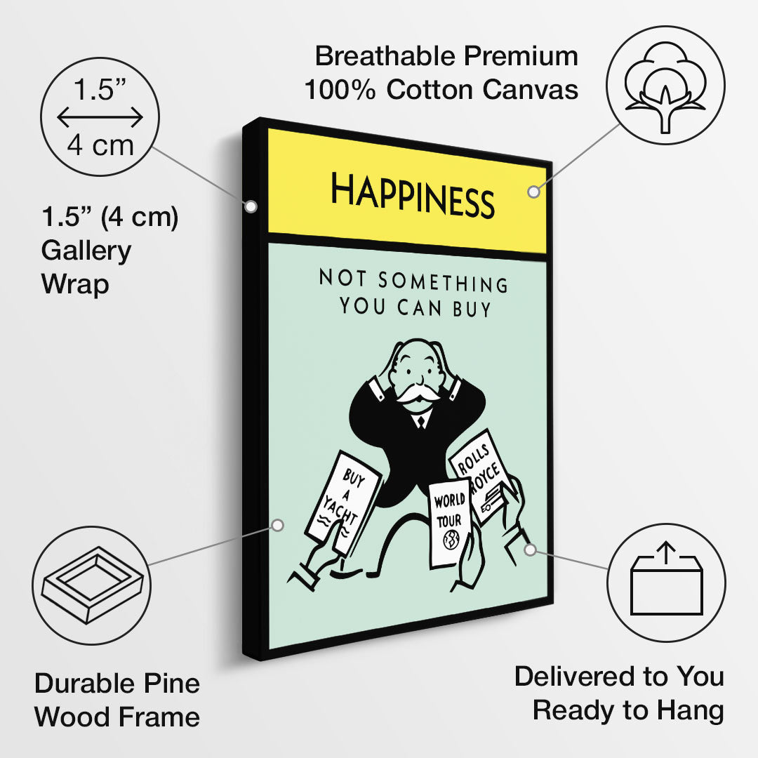 Happiness canvas art
