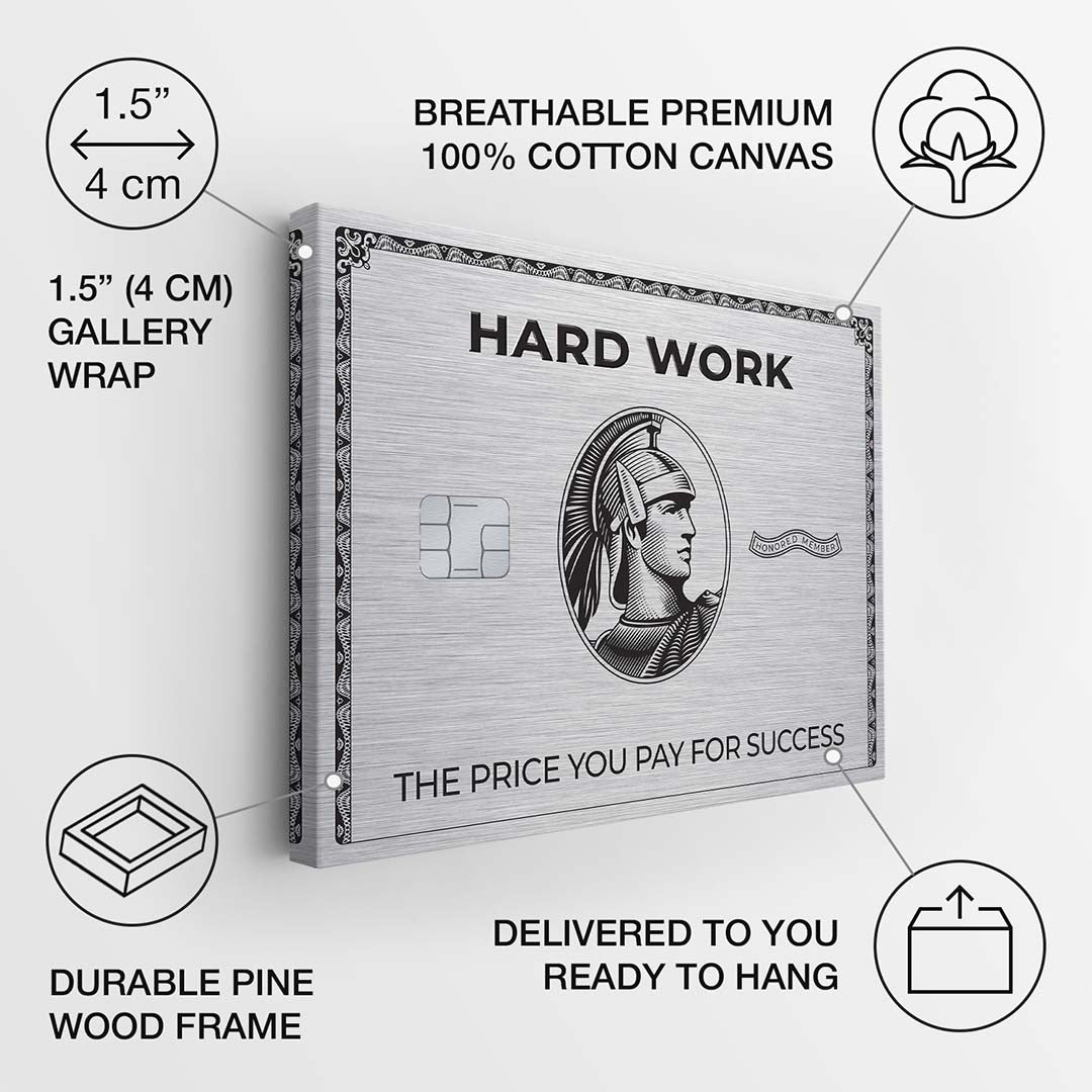 Hard Work Card canvas art