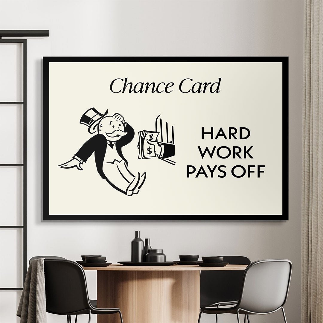 Hard Work Pays Off canvas wall art