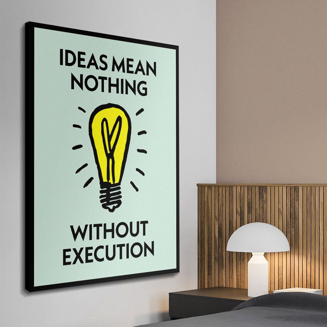 Ideas vs Execution canvas art