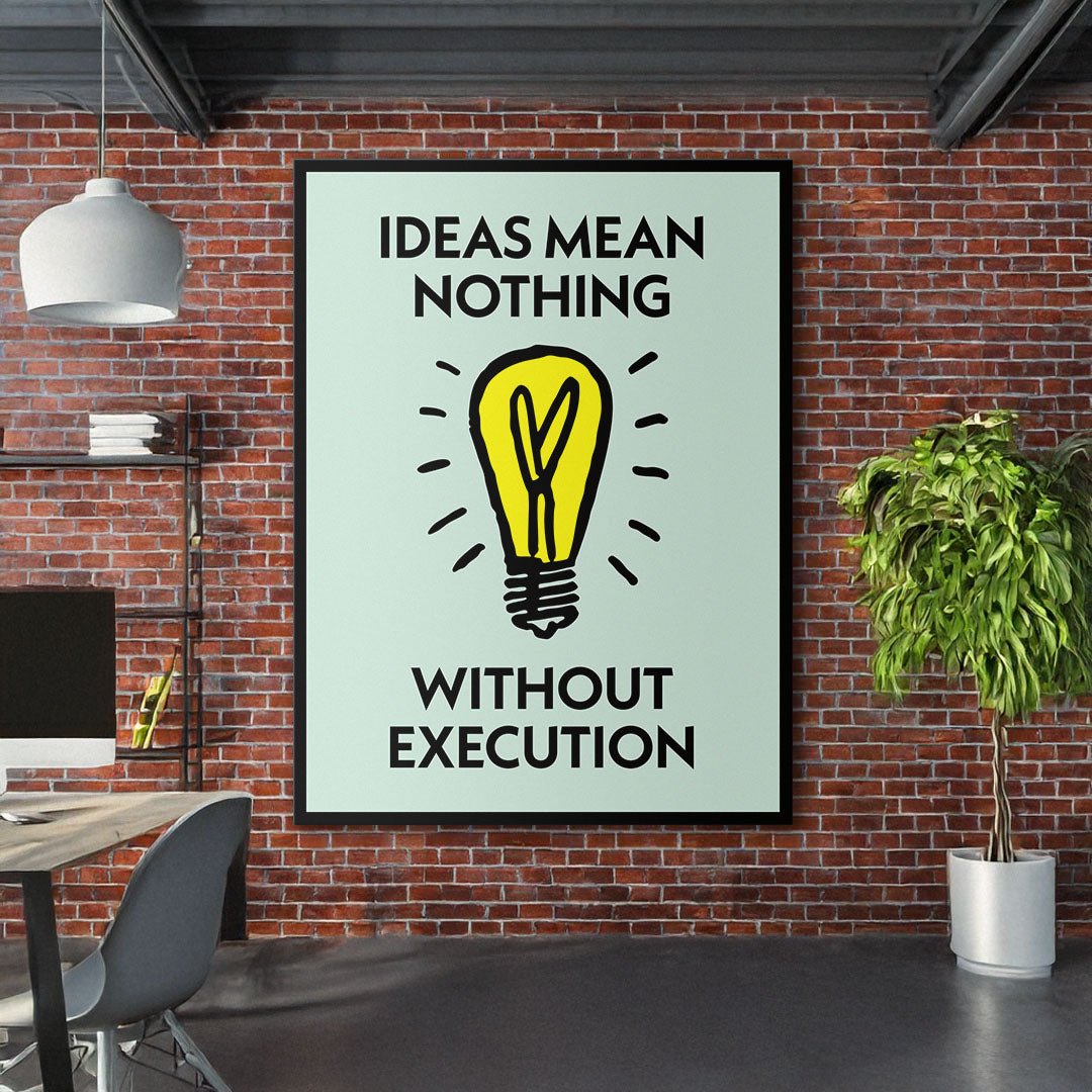 Ideas vs Execution canvas art