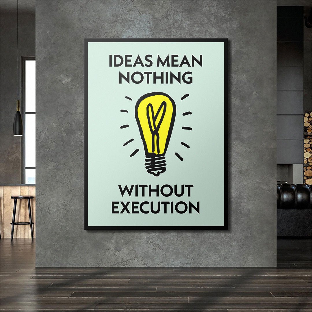 Ideas vs Execution canvas art