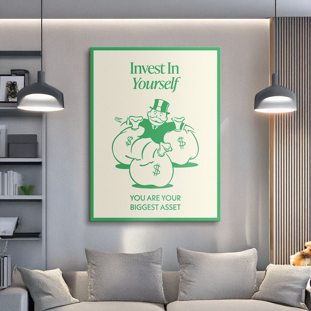Invest In Yourself canvas wall art