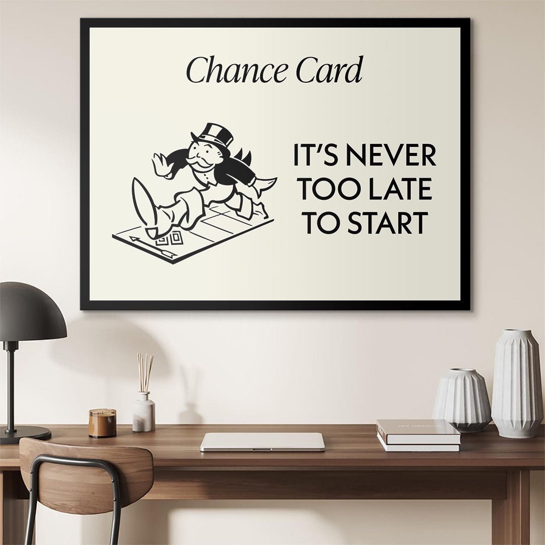 It's Never Too Late canvas wall art