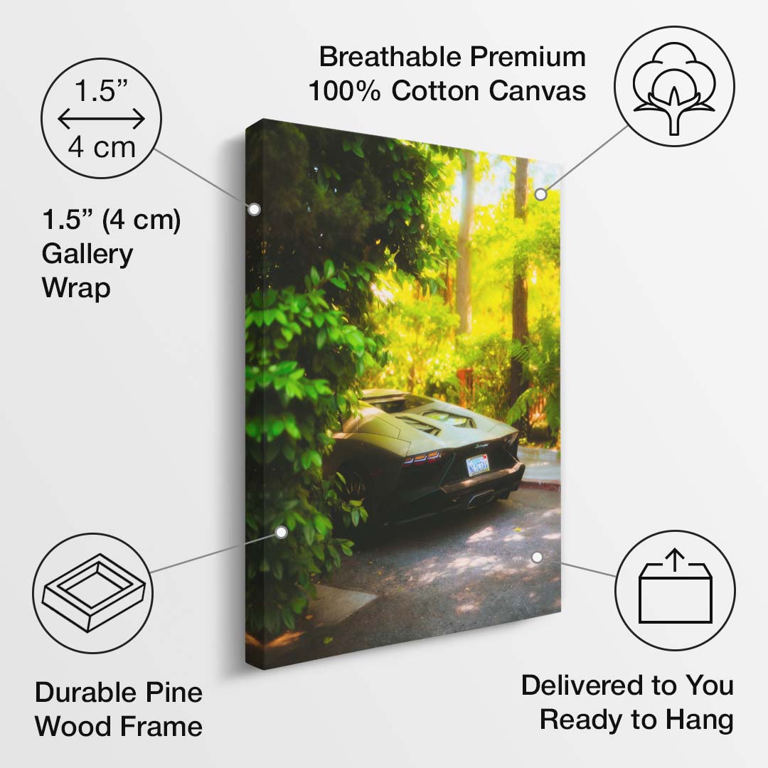 Jungle Aventador canvas art