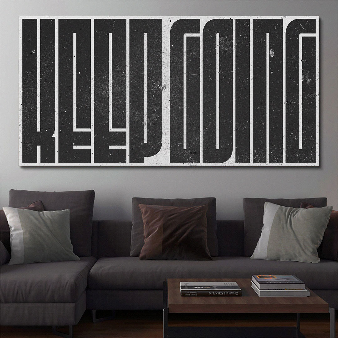 Keep Going (Black Maze) canvas art