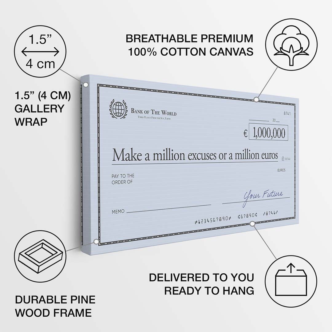 Million Excuses (Euro Edition) canvas art