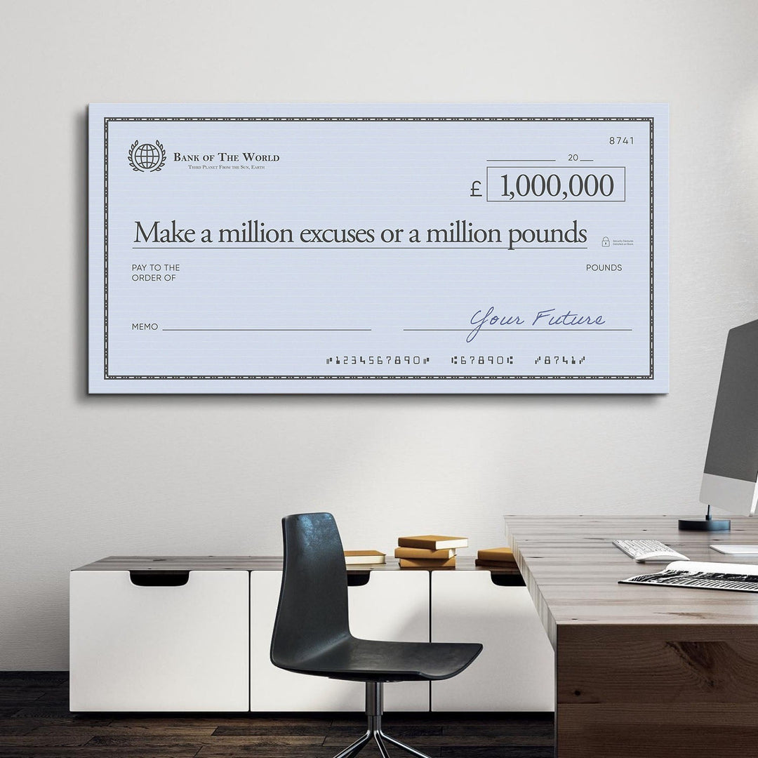 Million Excuses (Pound Edition) canvas wall art