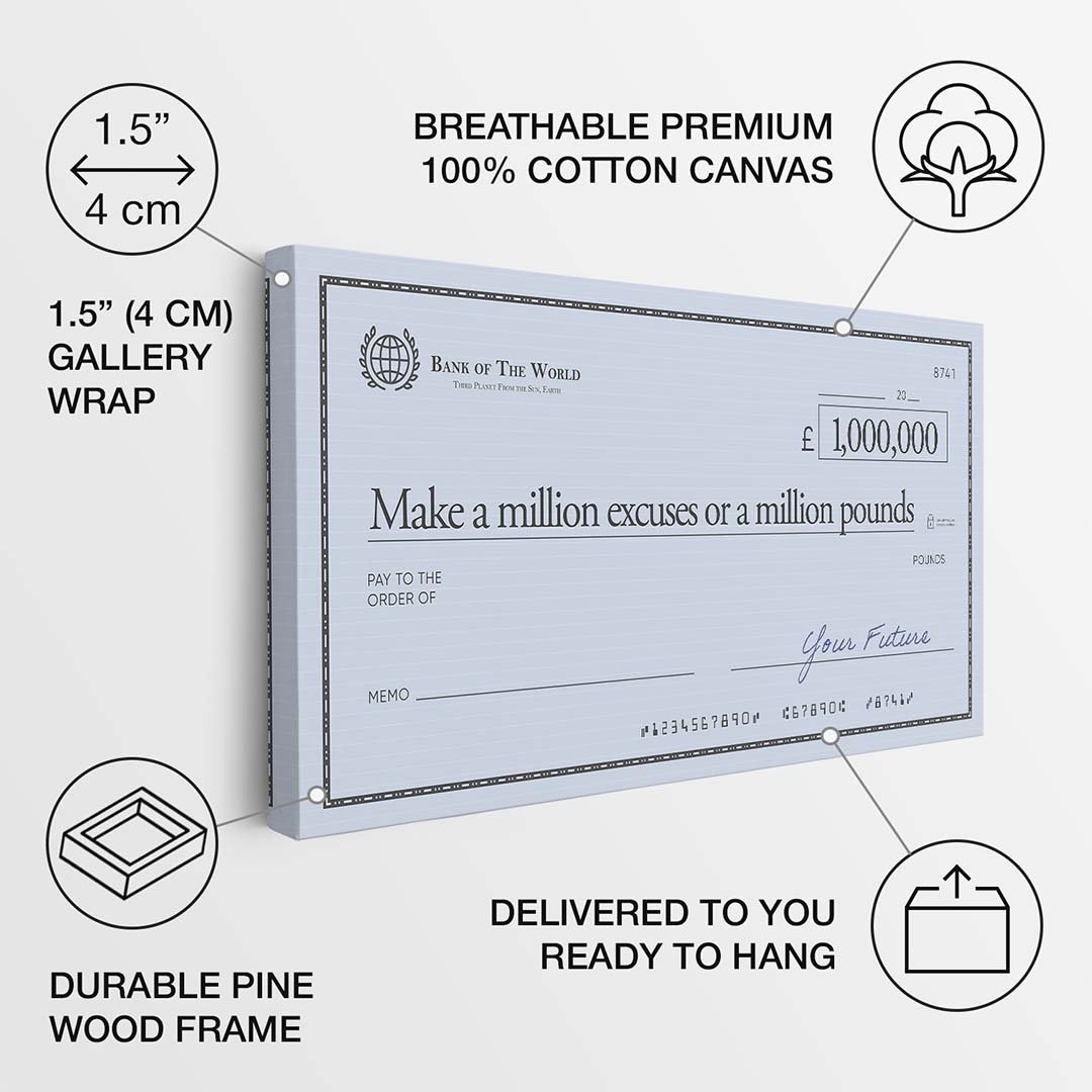 Million Excuses (Pound Edition) canvas art