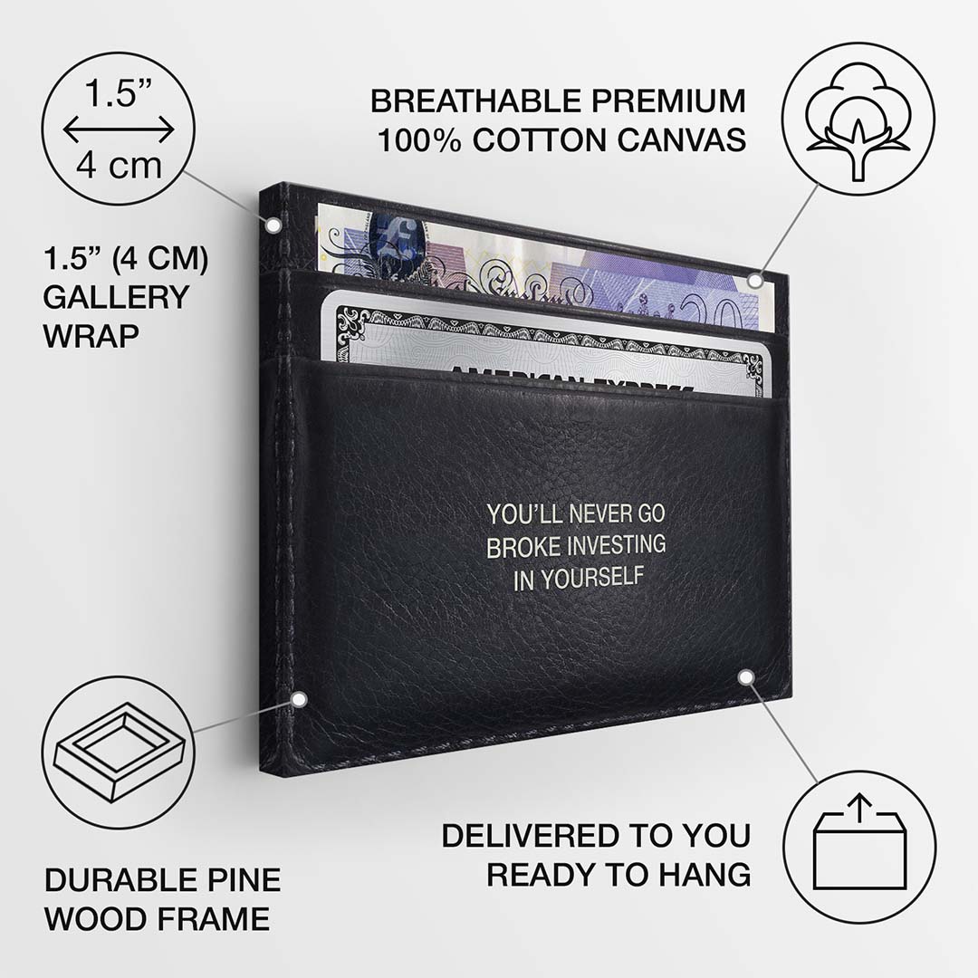 Never Go Broke (Pound Edition) canvas art