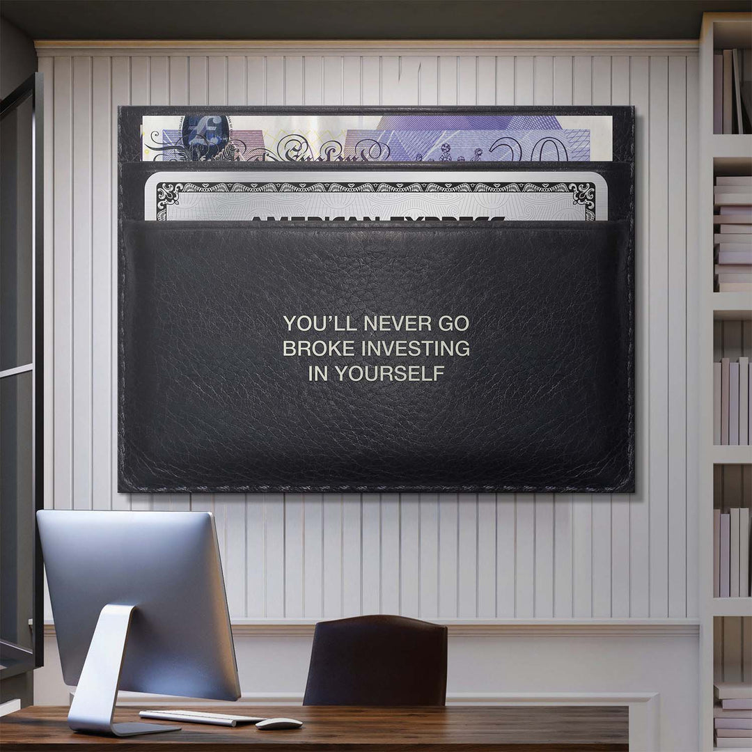 Never Go Broke (Pound Edition) canvas wall art