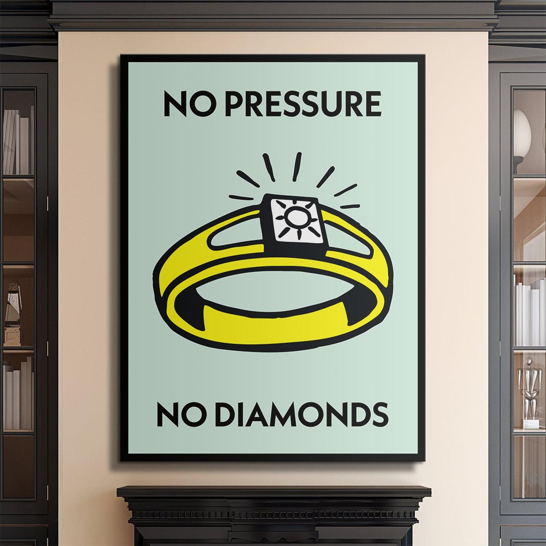 No Pressure No Diamonds canvas art