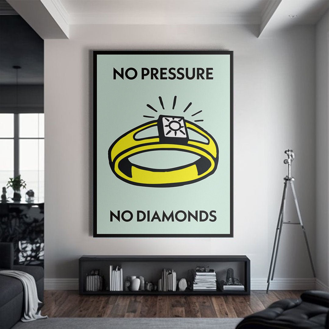 No Pressure No Diamonds canvas art