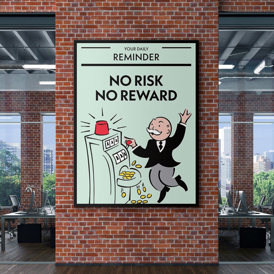 No Risk No Reward canvas art