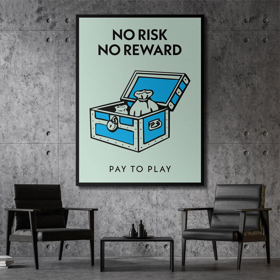No Risk No Reward canvas wall art