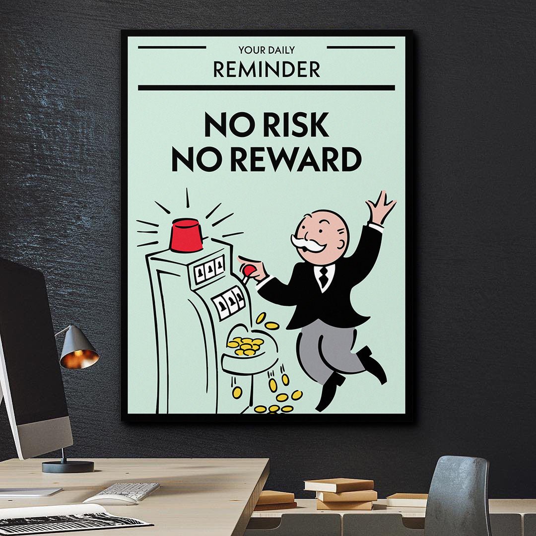 No Risk No Reward canvas art