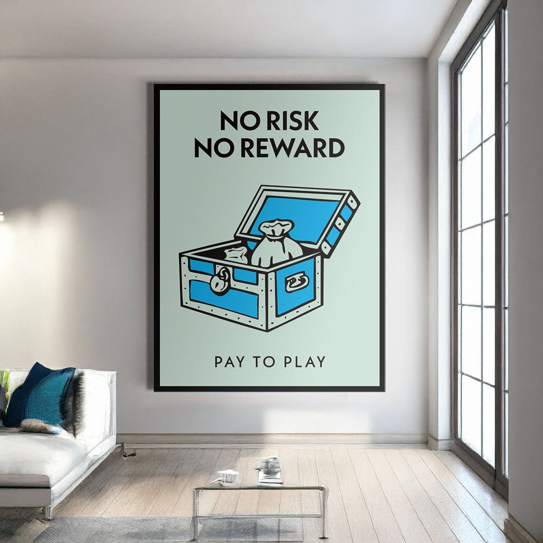No Risk No Reward canvas art