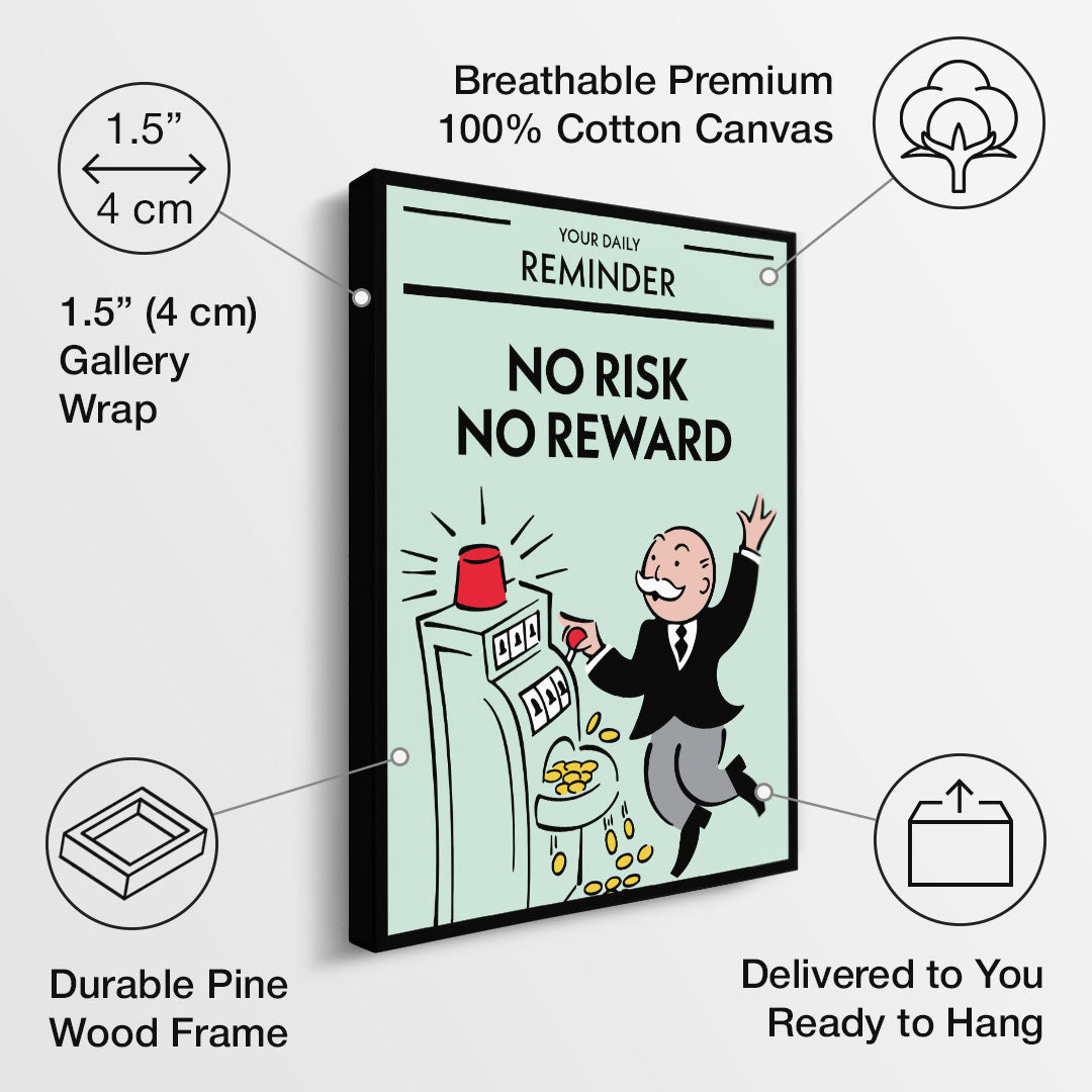 No Risk No Reward canvas art