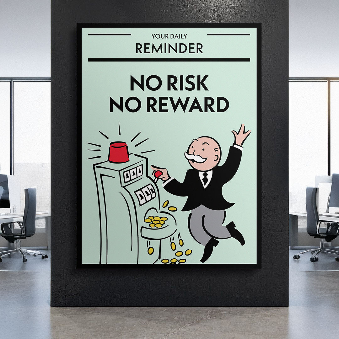 No Risk No Reward canvas art