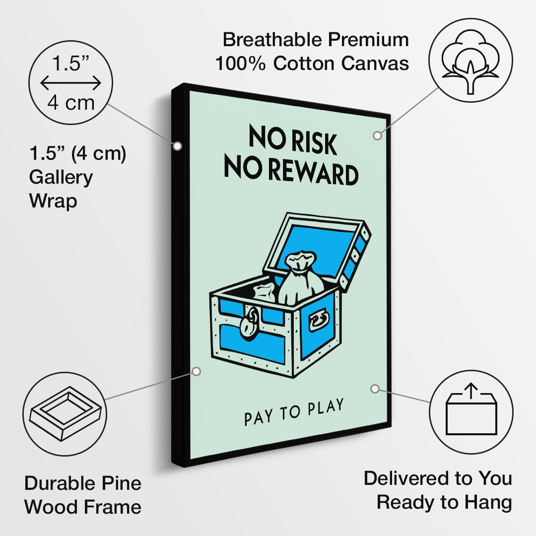 No Risk No Reward canvas art