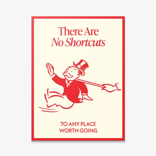 No Shortcuts canvas art