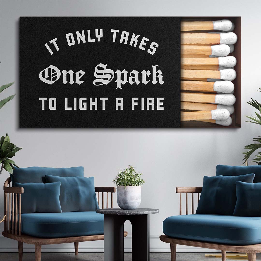 One Spark canvas wall art