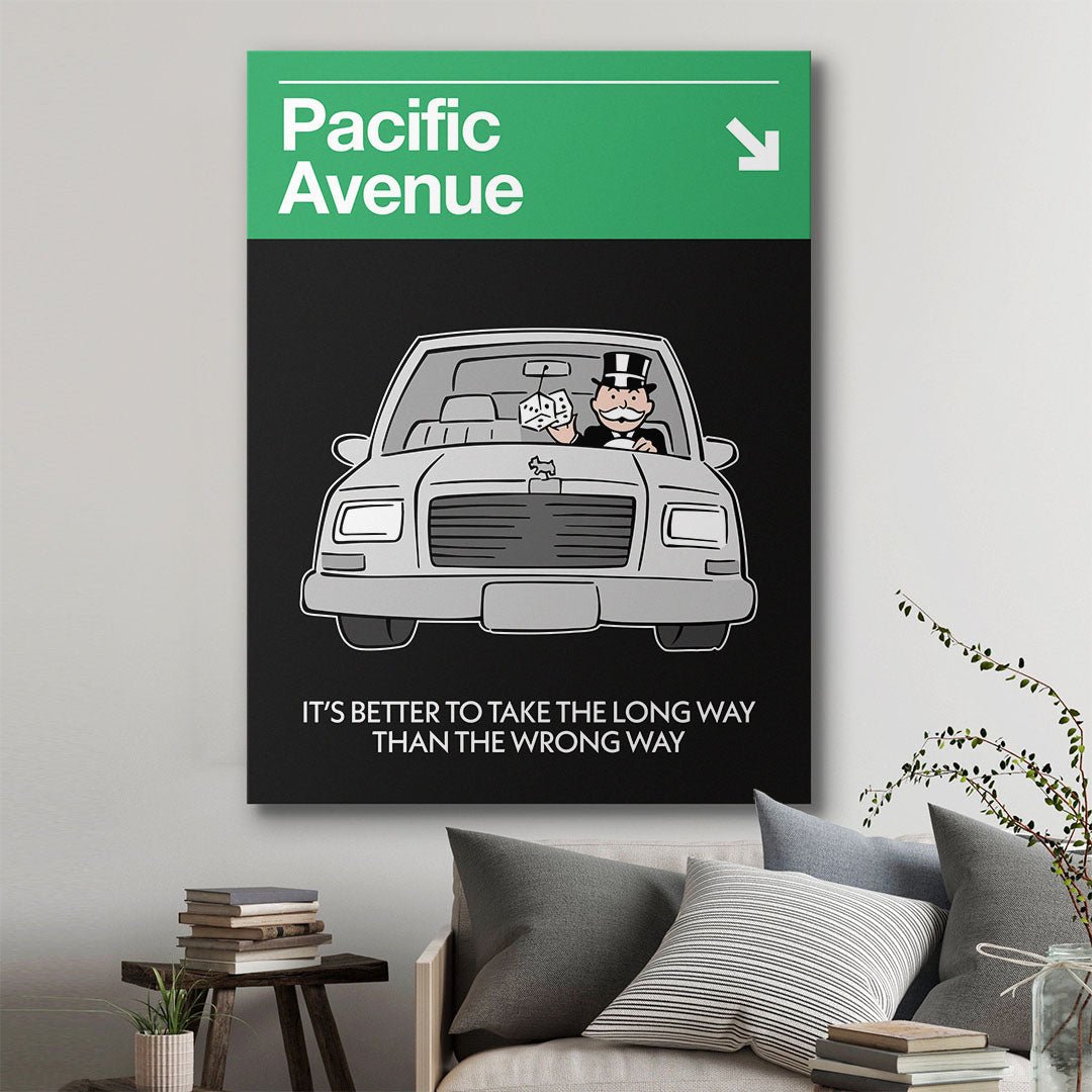 Pacific Avenue Sign motivational canvas wall art