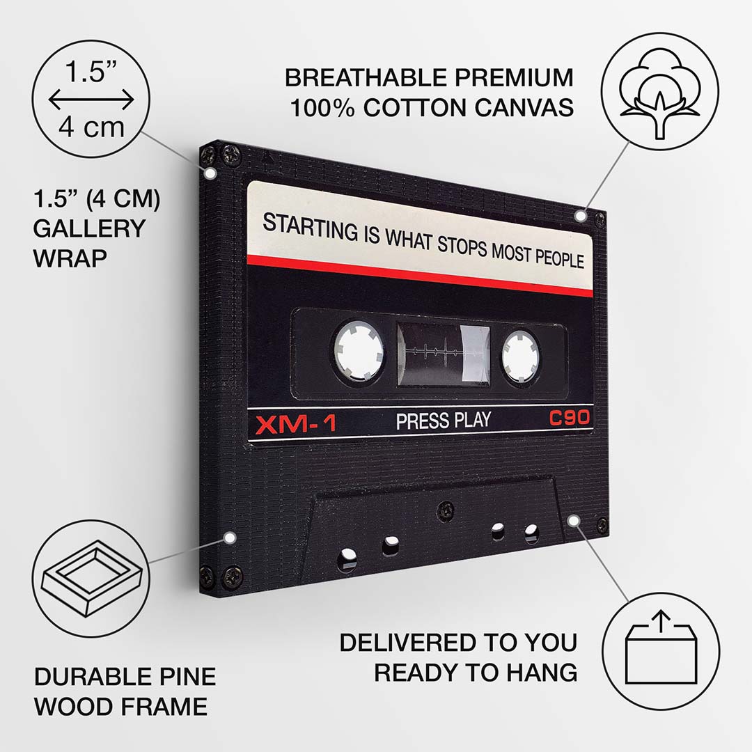 Press Play canvas art