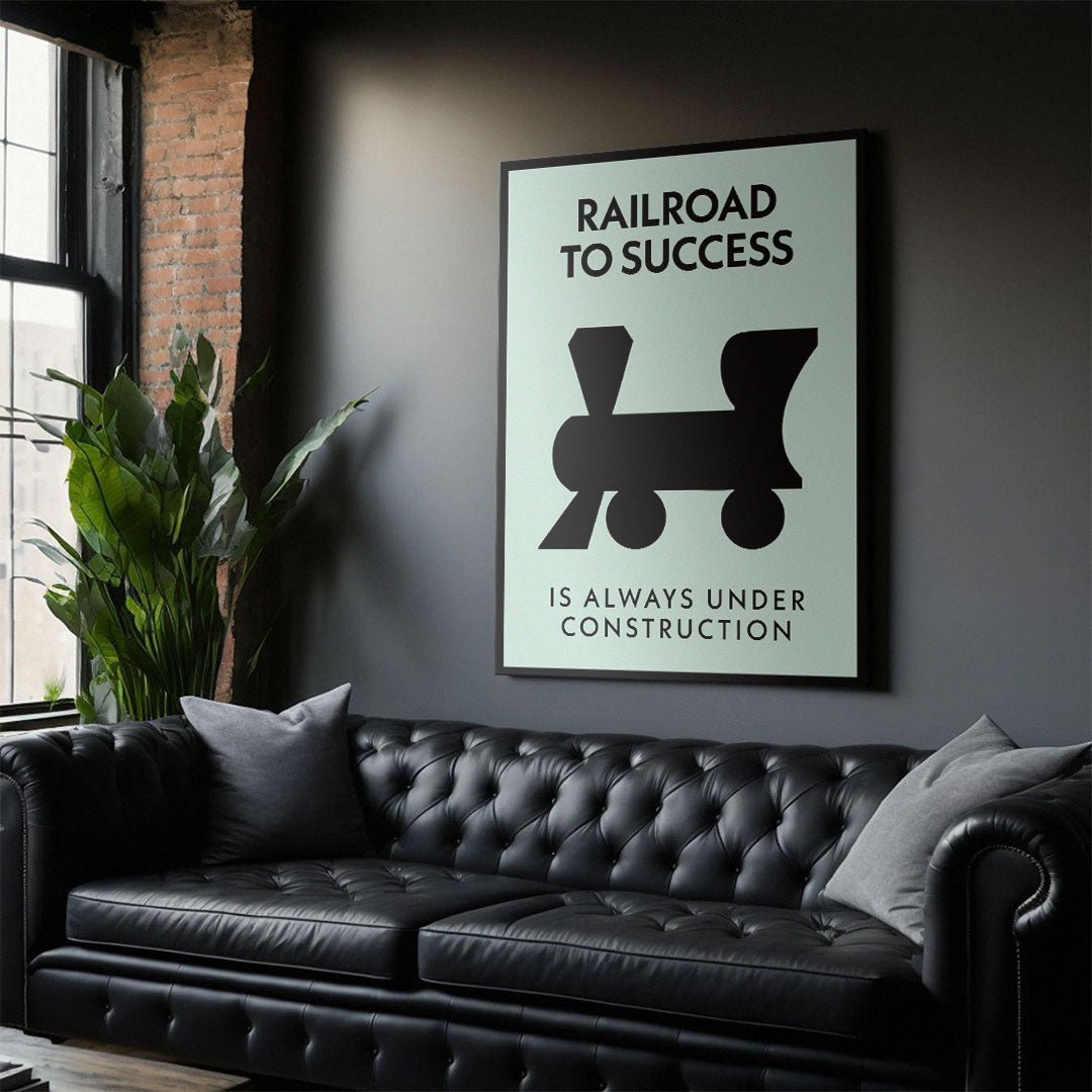Railroad To Success canvas wall art
