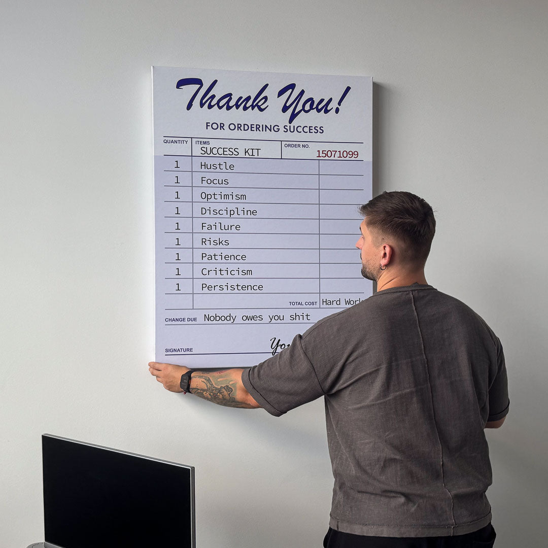 Receipt For Success canvas art