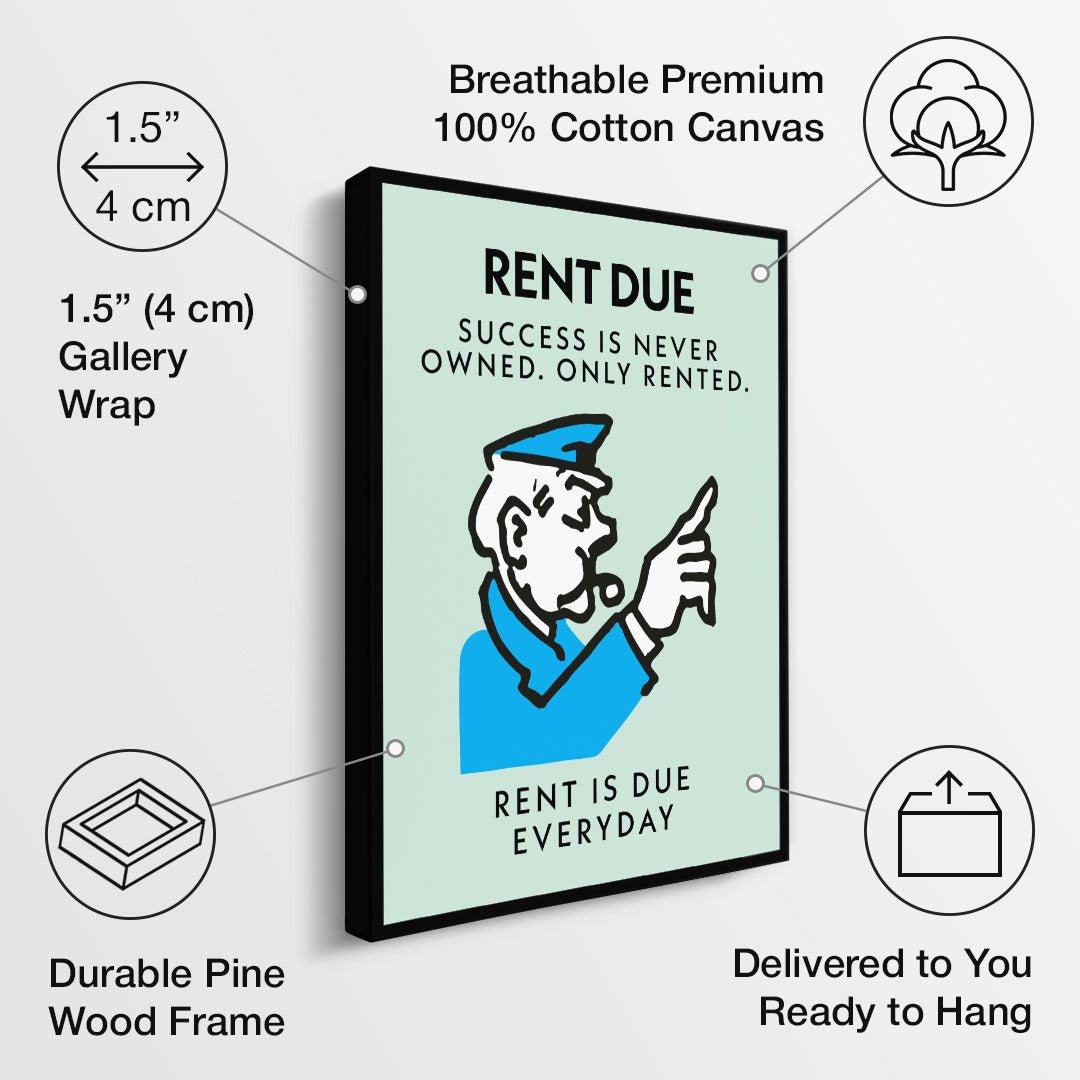 Rent Due canvas art
