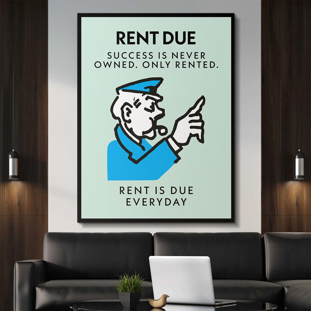 Rent Due canvas art