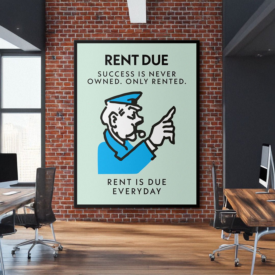 Rent Due canvas art