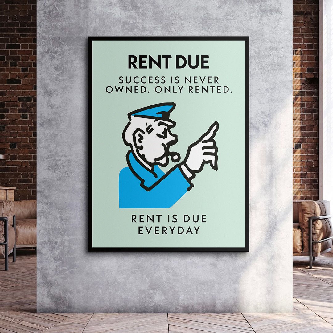 Rent Due canvas art