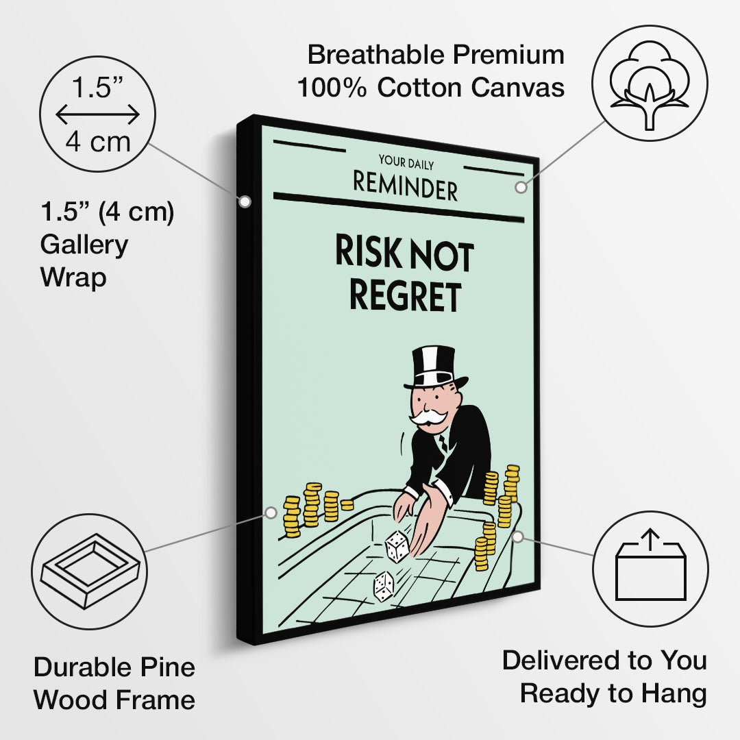Risk Not Regret canvas art