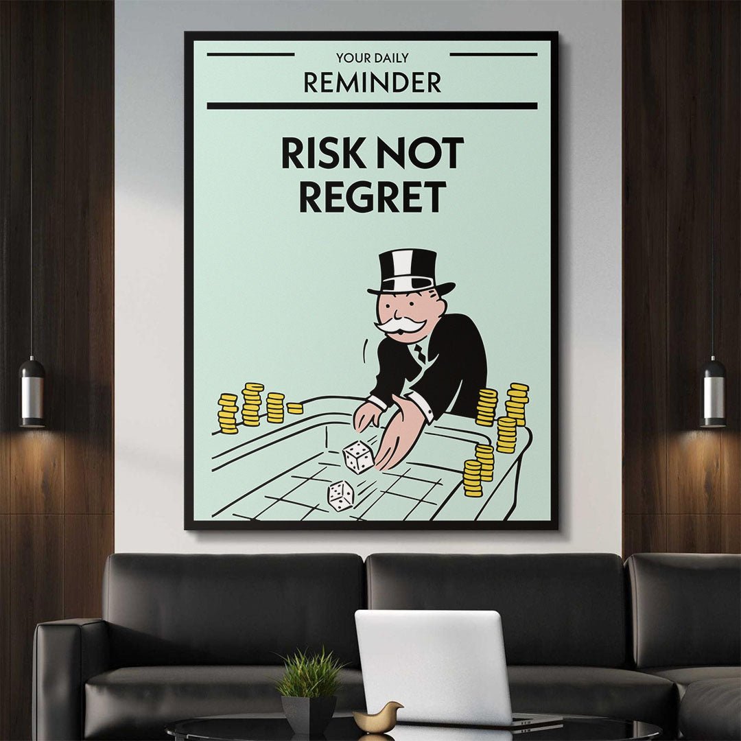 Risk Not Regret canvas art