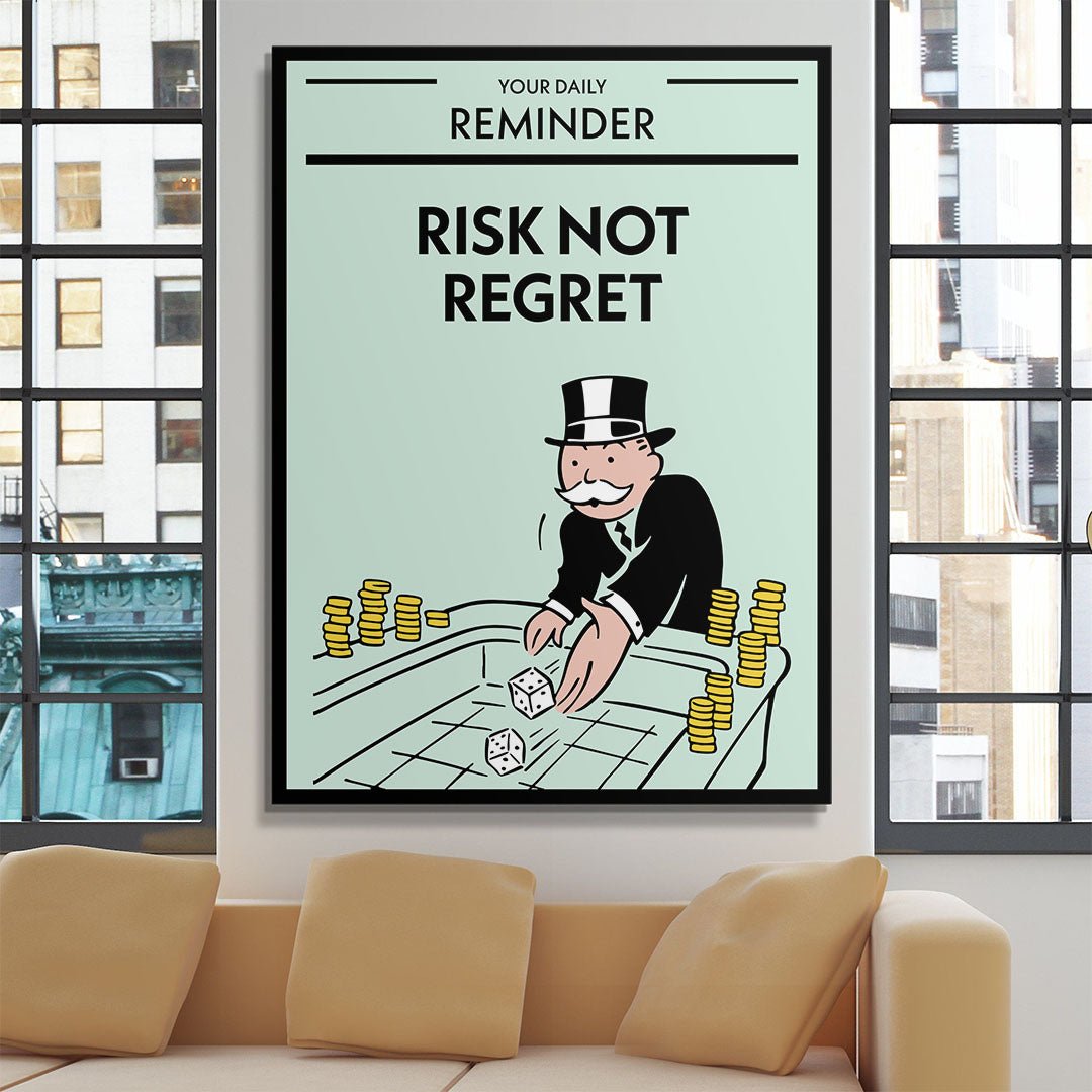 Risk Not Regret canvas art