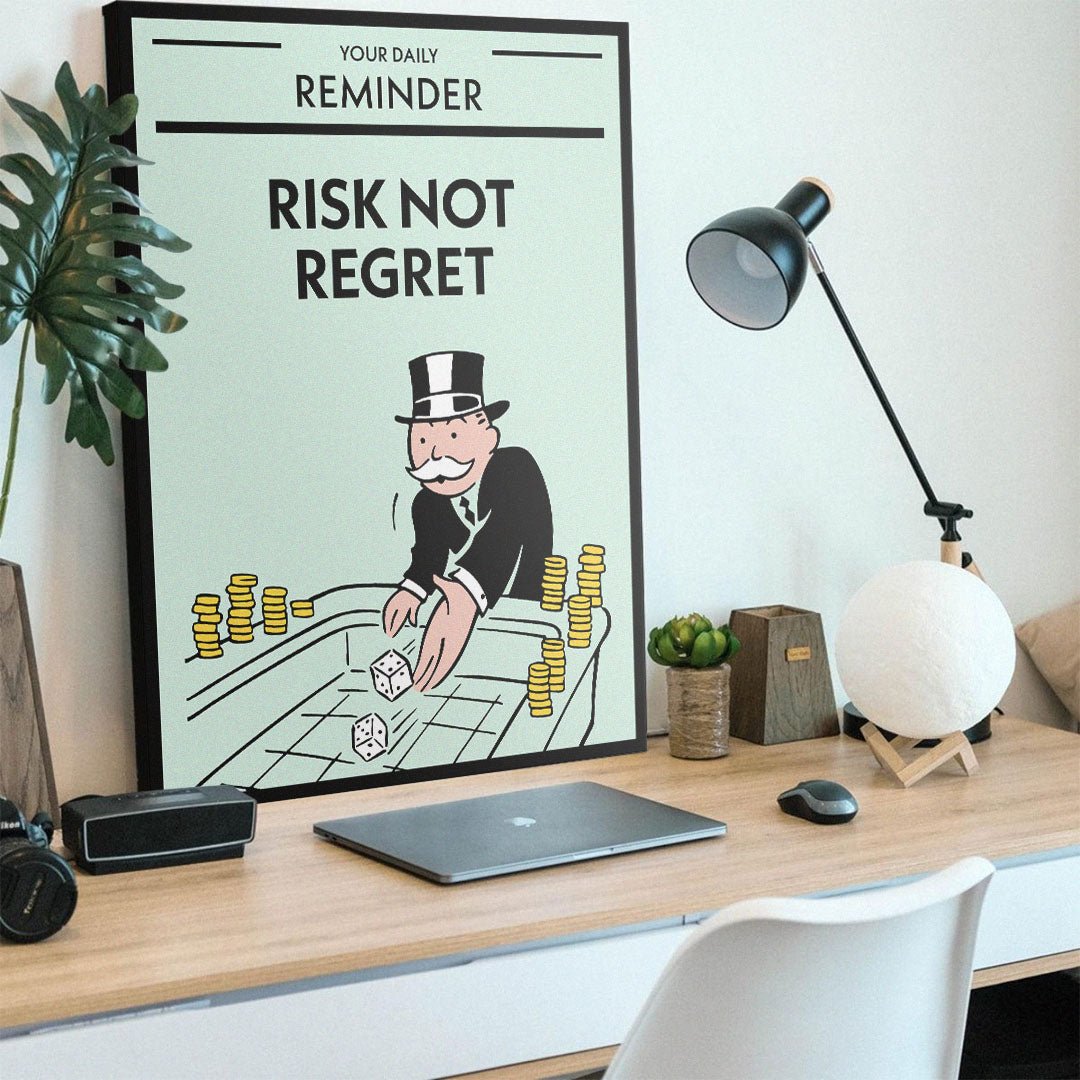 Risk Not Regret canvas wall art