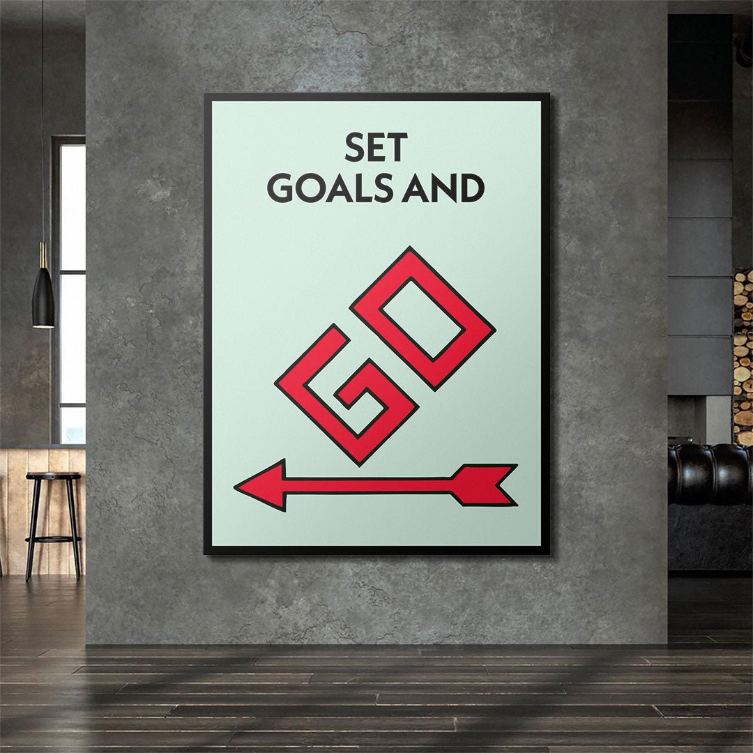 Set Goals And Go canvas art