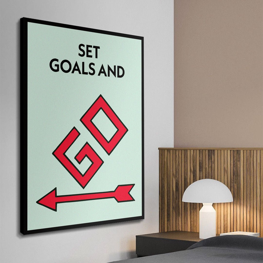 Set Goals And Go canvas wall art