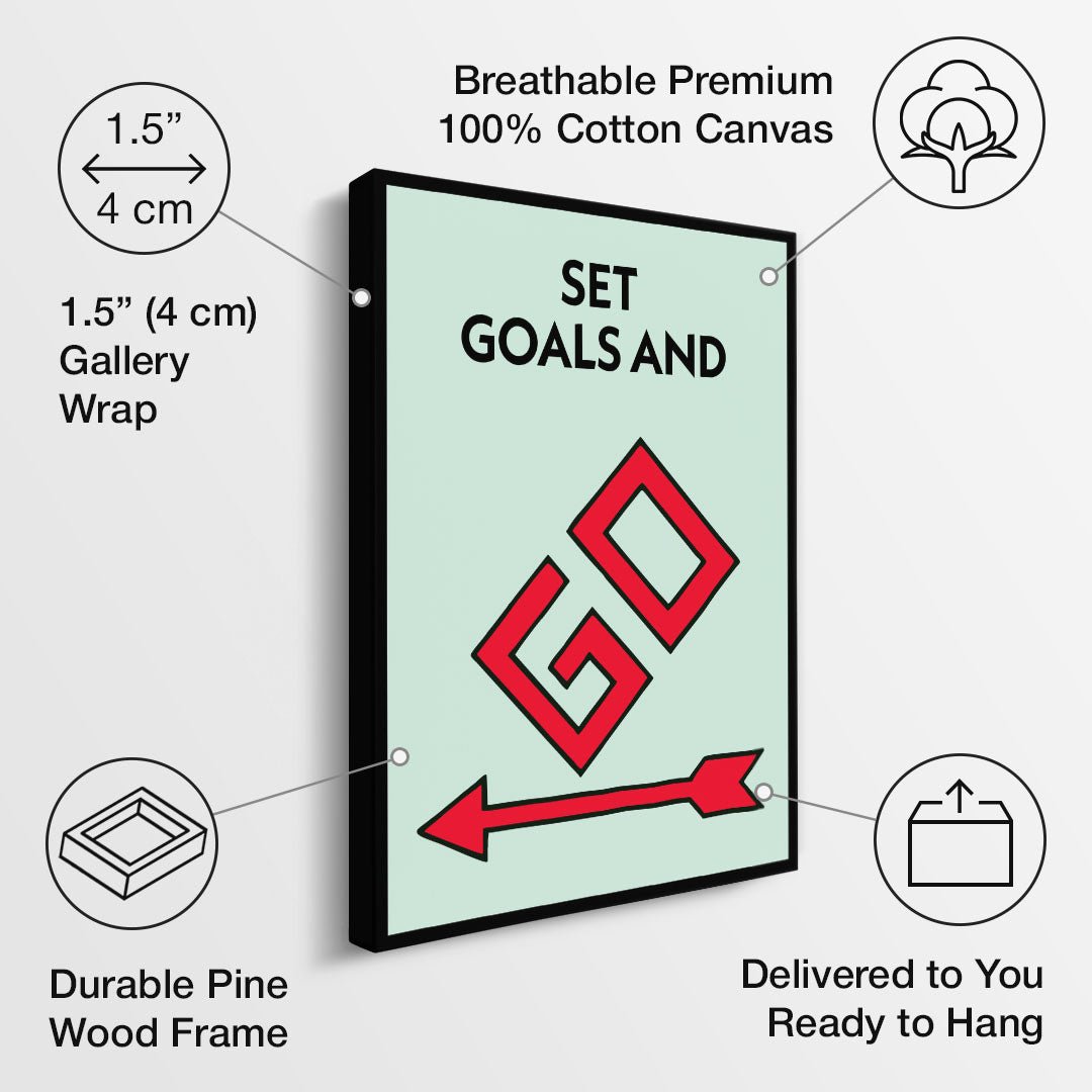 Set Goals And Go canvas art
