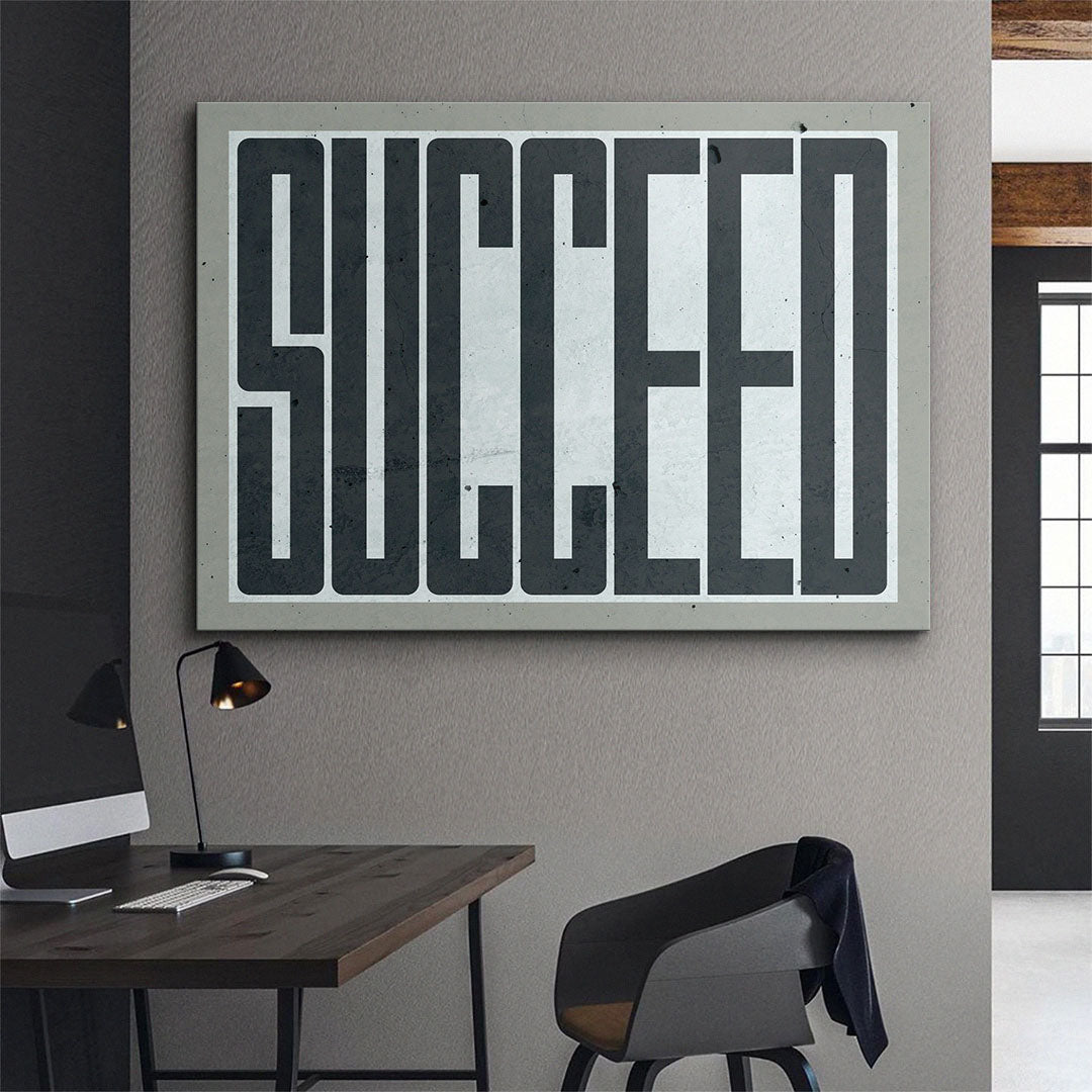 Succeed canvas art