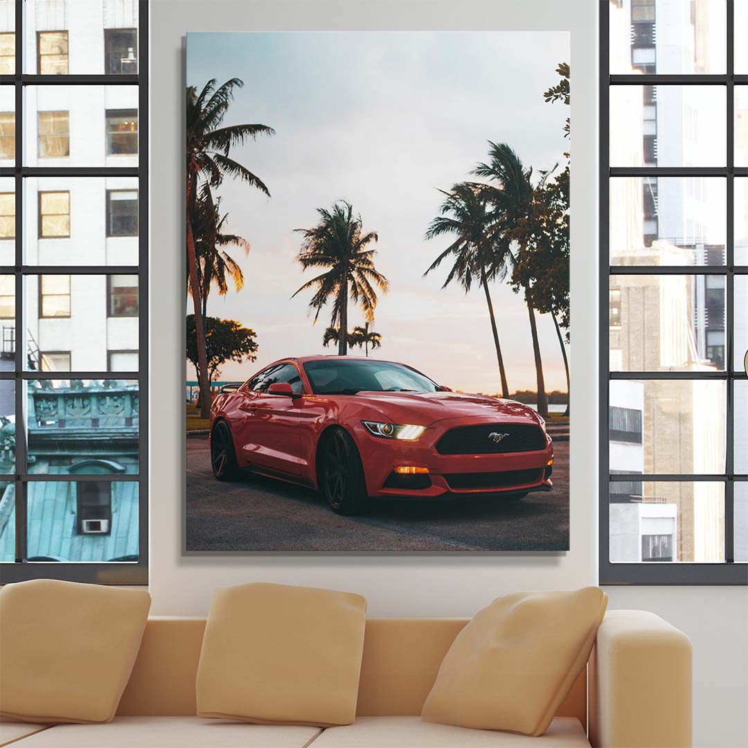 Sunset Mustang canvas art