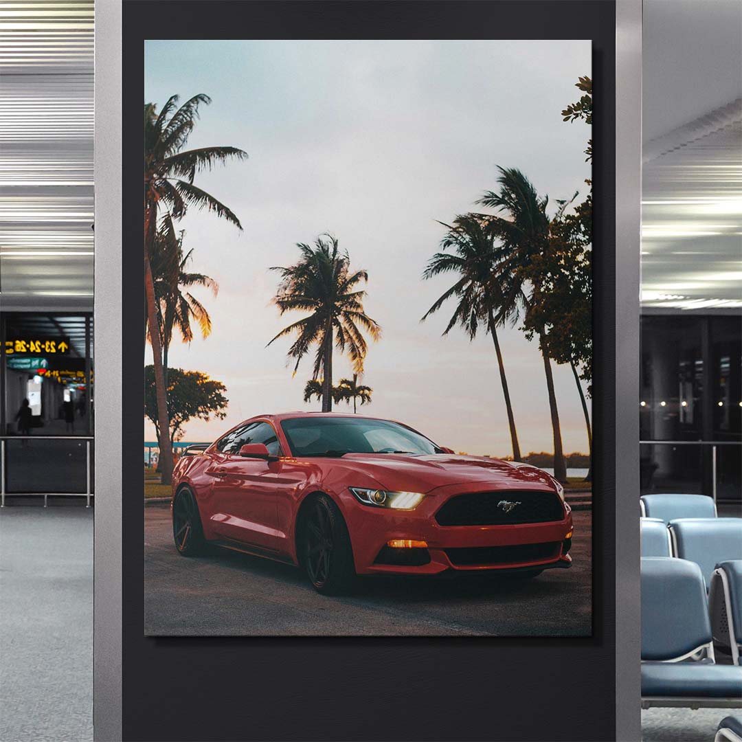 Sunset Mustang canvas art